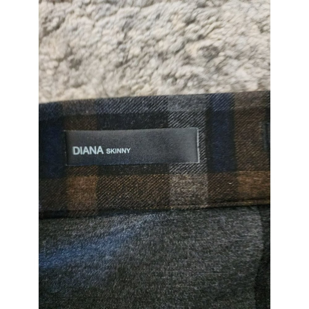 KUT From the Kloth Women's Blue Plaid Diana Skinny Ponte Pants Size 8 - Picture 6 of 10